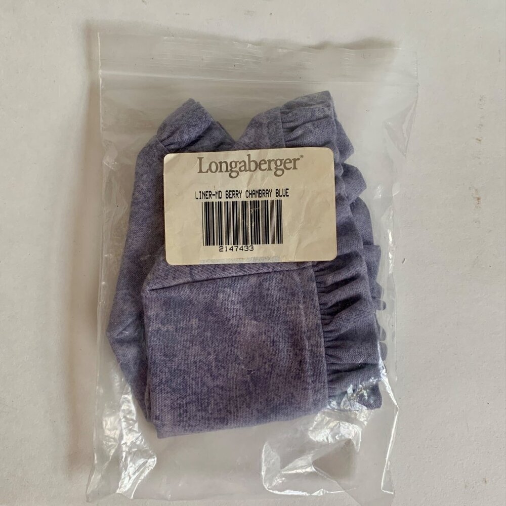Longaberger Liner Medium Berry Chambray Blue